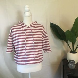 Paper Crane Tops - 🍄 Paper Crane Striped Crop Hoodie 🍄 Paper Crane Tops - 🍄 Paper Crane Striped Crop Hoodie 🍄